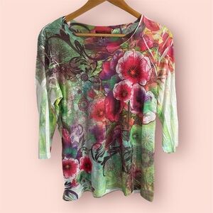 Vintage Y2K Floral Blouse